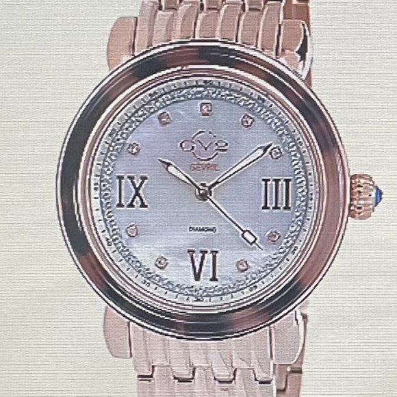 GV2 by Gevril Women's Marsala Limited Edition Swiss Made Quartz Diamond Accented - Picture 1 of 3